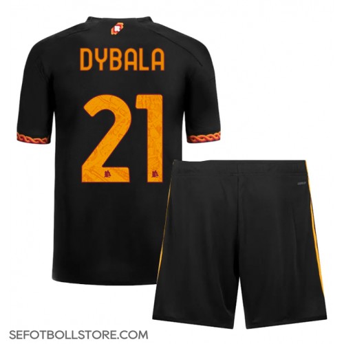 AS Roma Paulo Dybala #21 Replika babykläder Tredjeställ Barn 2023-24 Kortärmad (+ korta byxor)